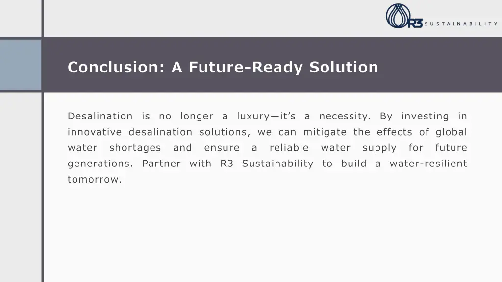 conclusion a future ready solution