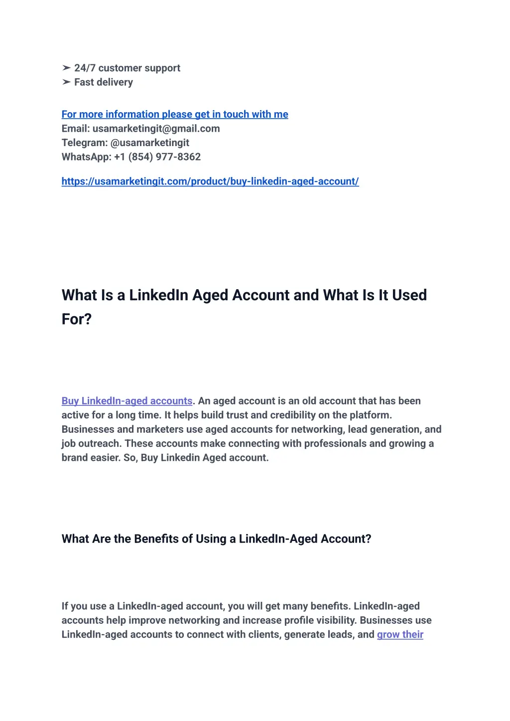 24 7 customer support fast delivery