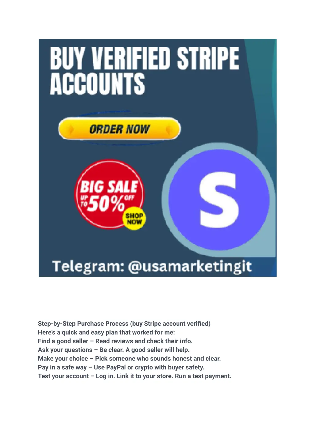 step by step purchase process buy stripe account