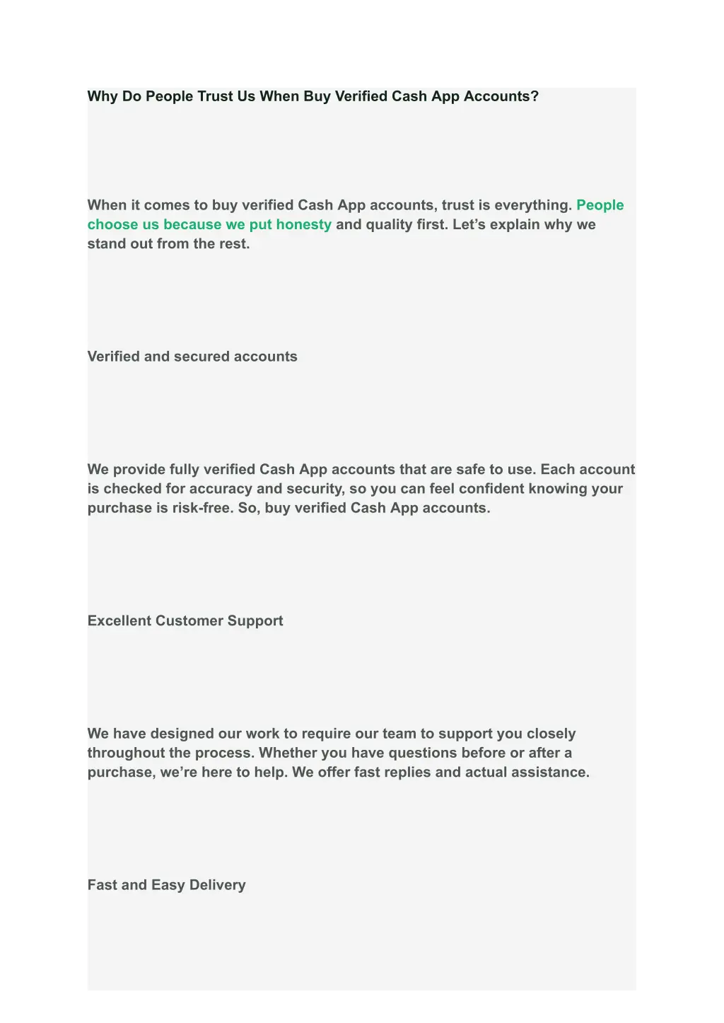 why do people trust us when buy verified cash