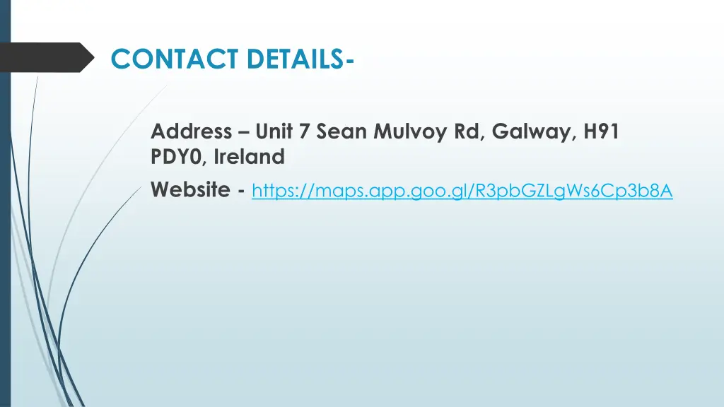 contact details