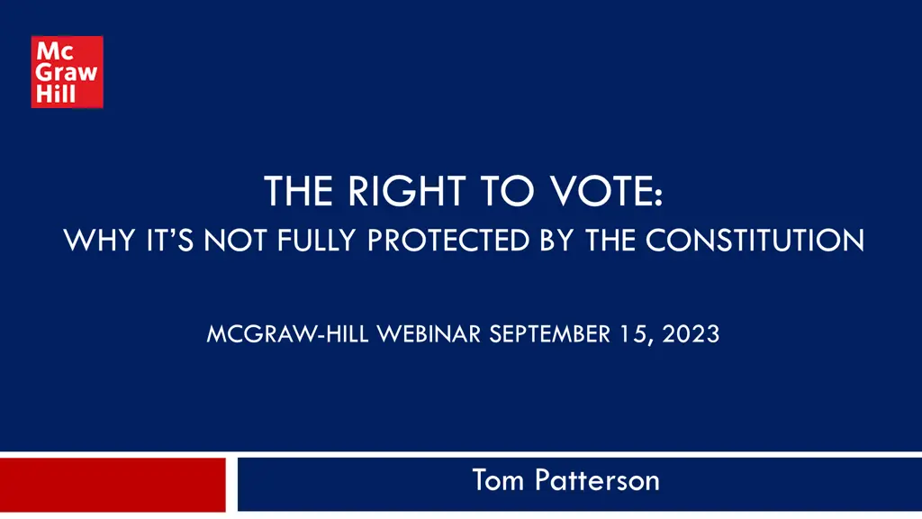 the right to vote why it s not fully protected