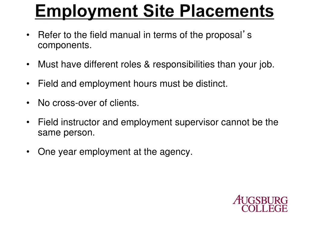refer to the field manual in terms