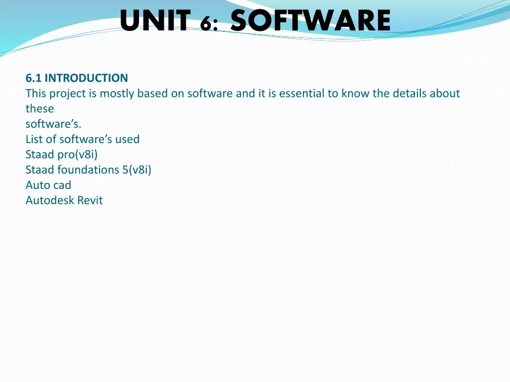 unit 6 software