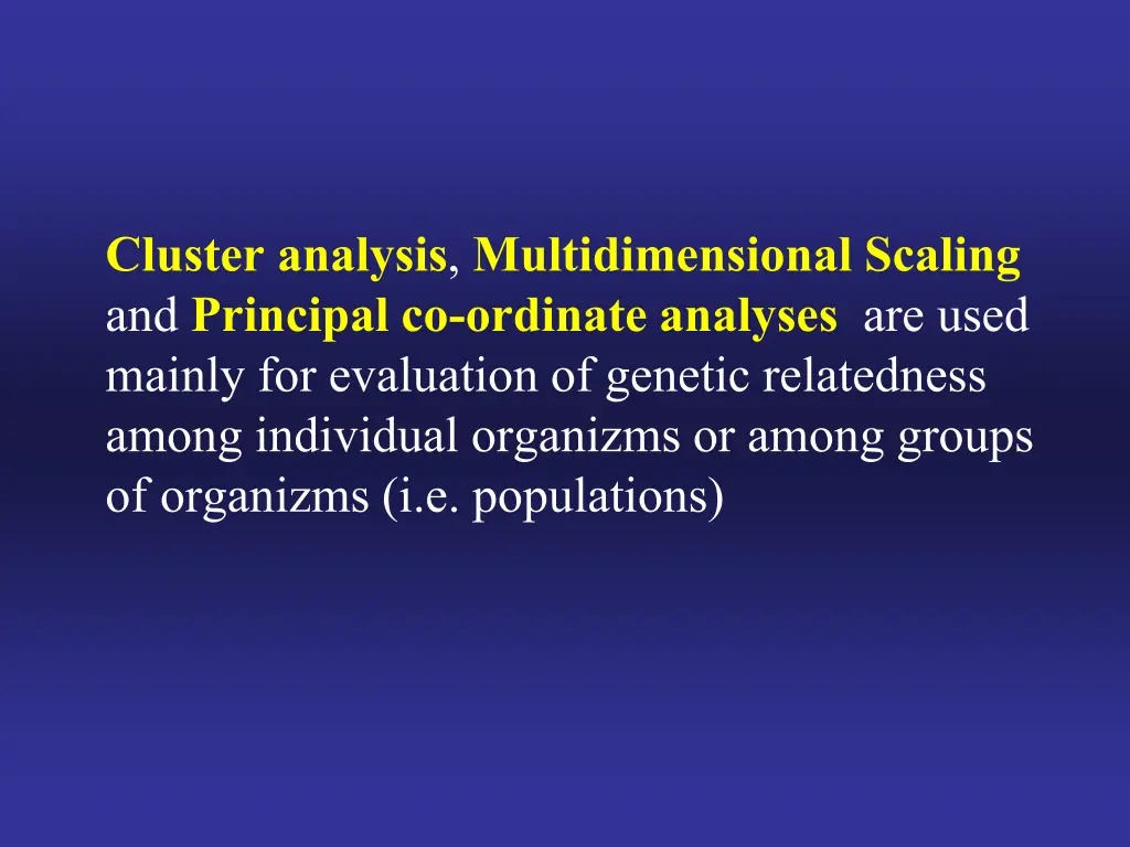 cluster analysis multidimensional scaling