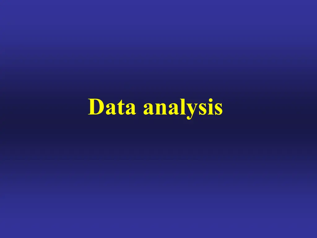 data analysis