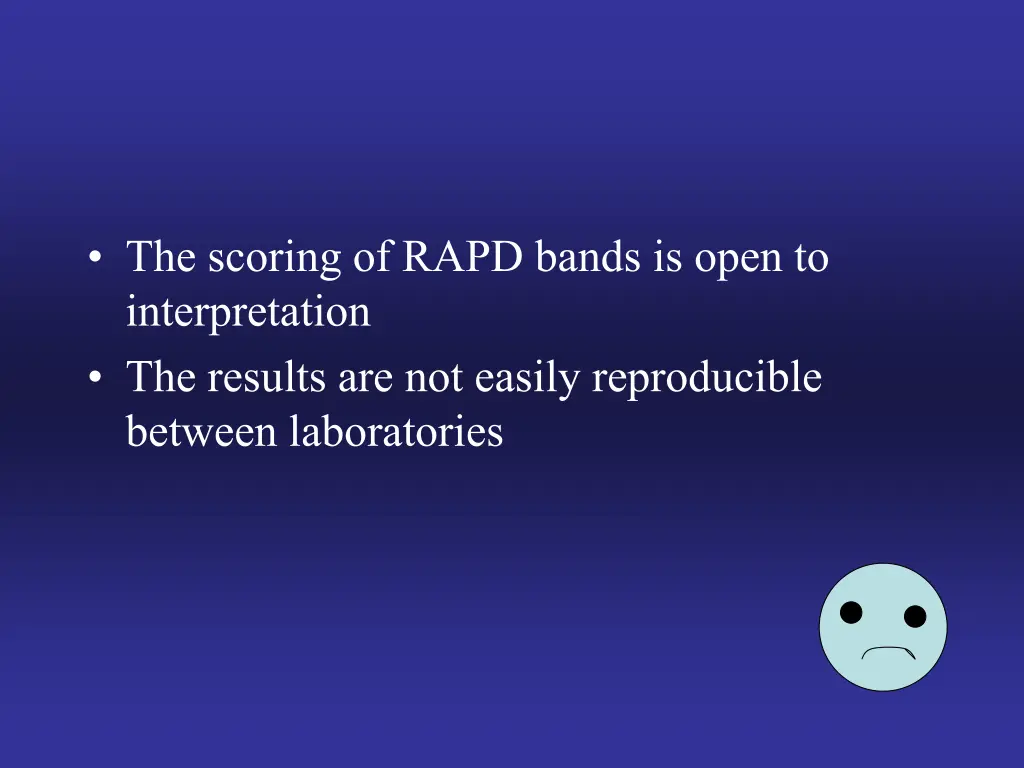 the scoring of rapd bands is open
