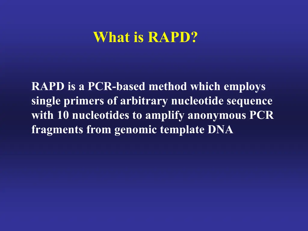 what is rapd