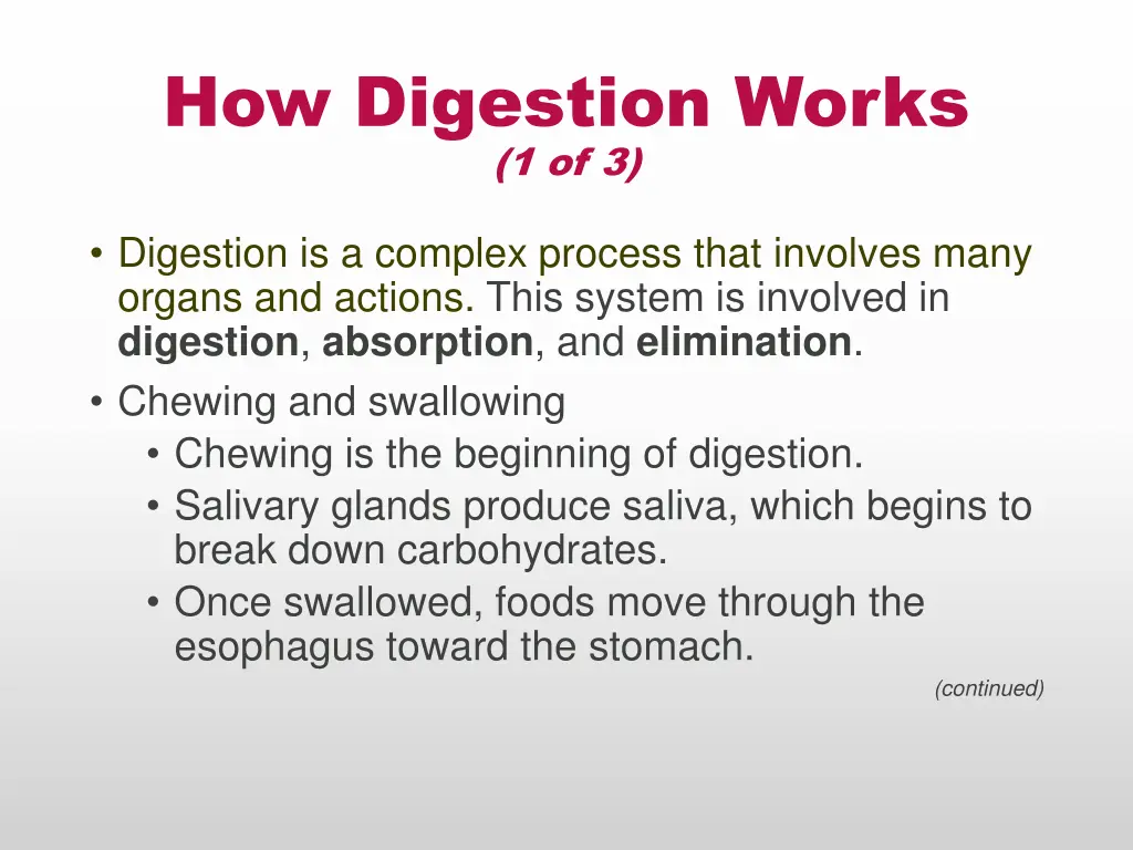 how digestion works 1 of 3