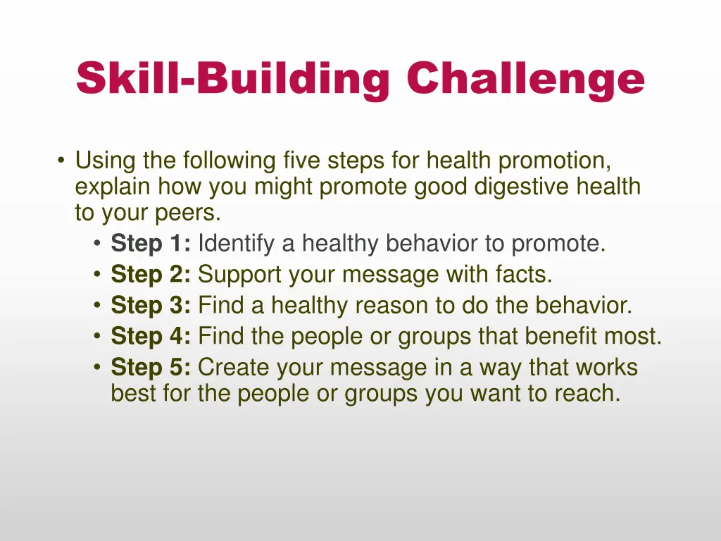 skill building challenge