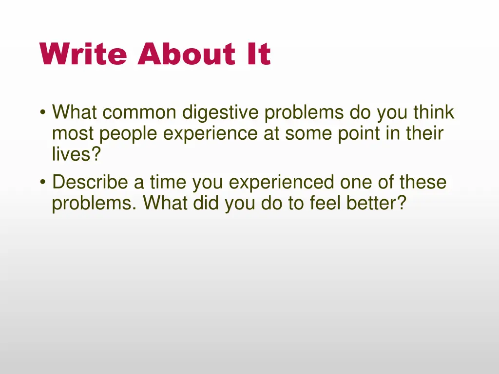 write about it
