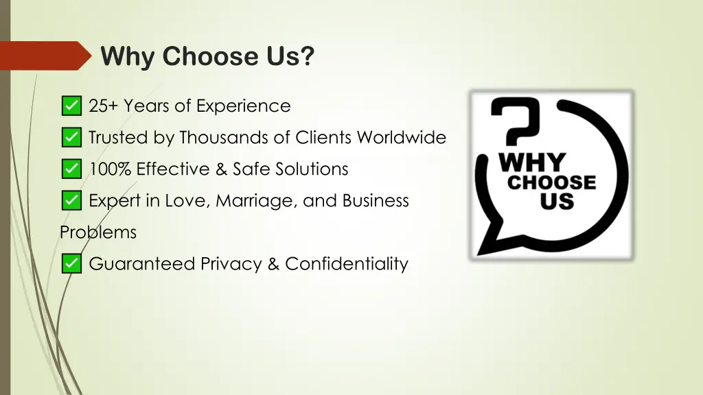 why choose us