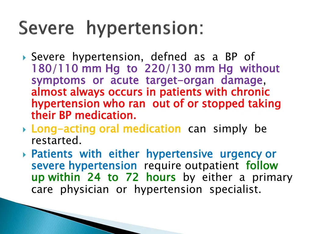 severe hypertension defned