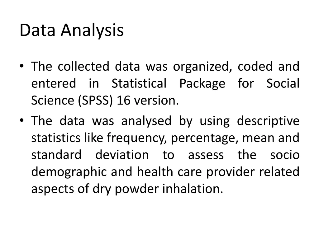 data analysis