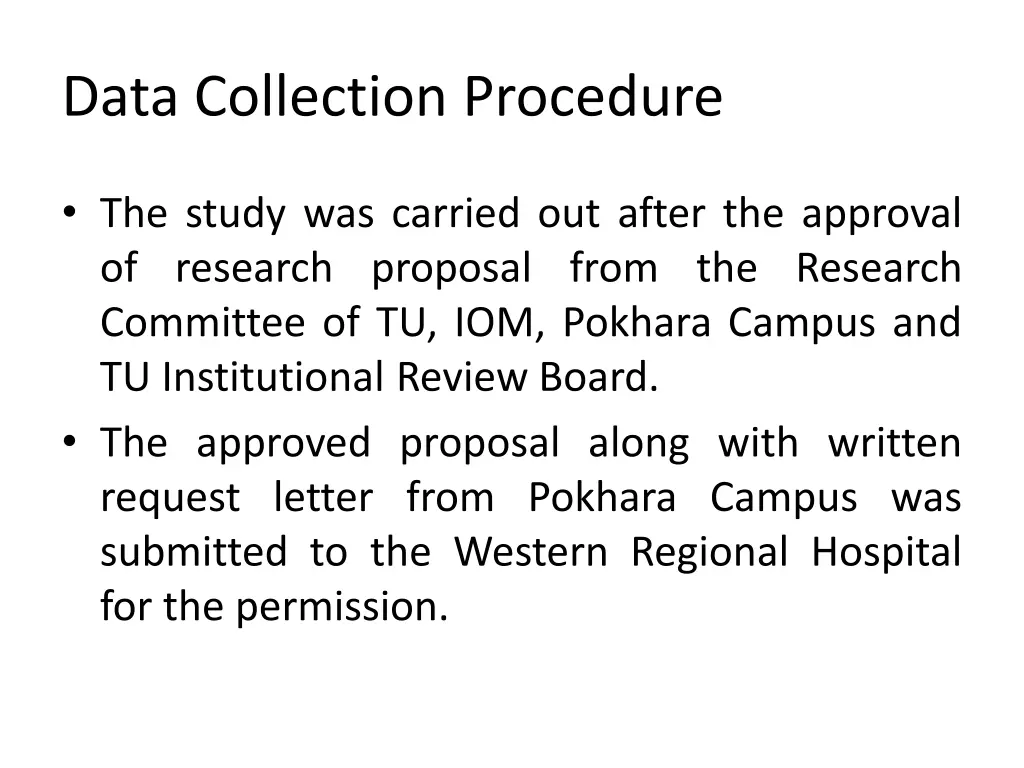data collection procedure