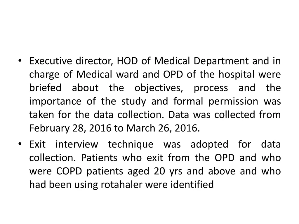 executive director hod of medical department