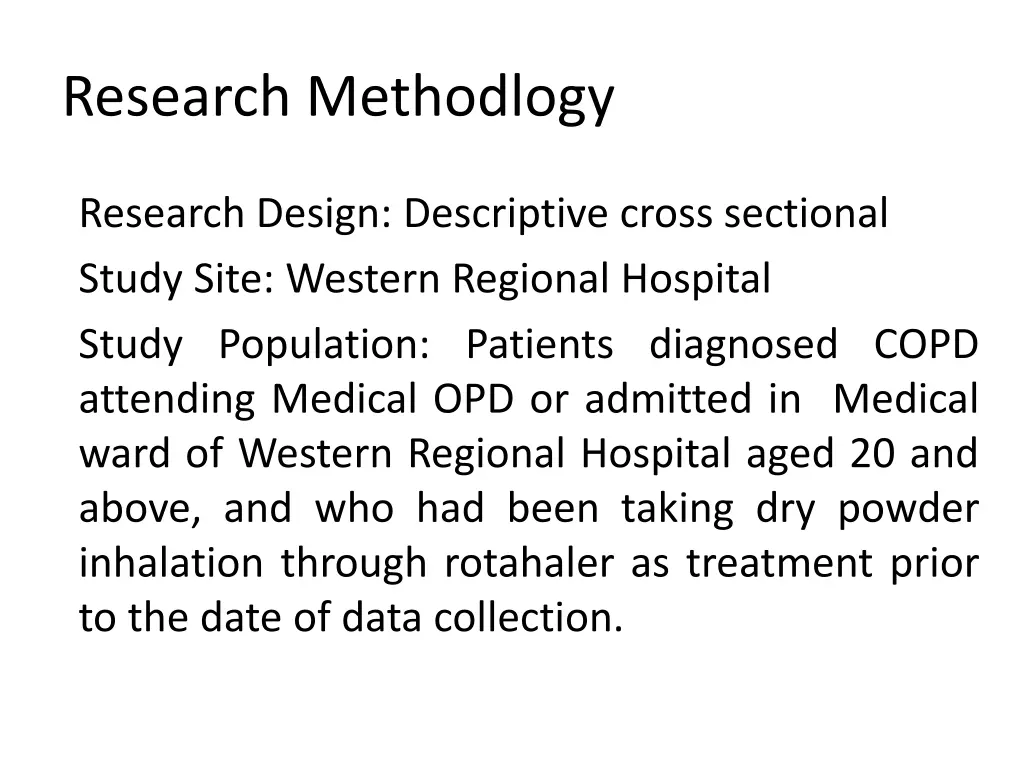 research methodlogy