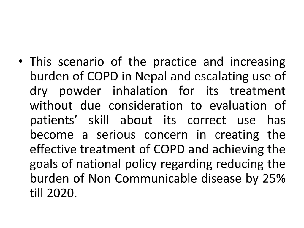 this scenario of the practice and increasing