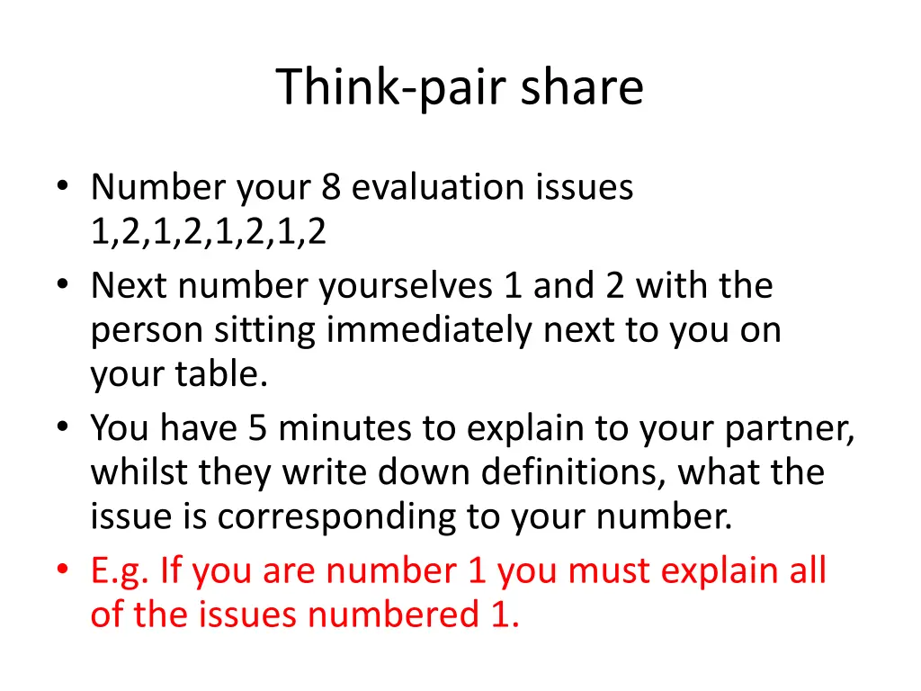 think pair share