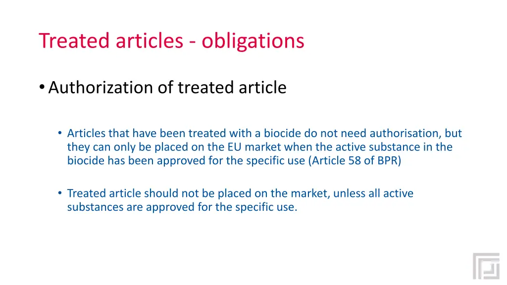 treated articles obligations 2