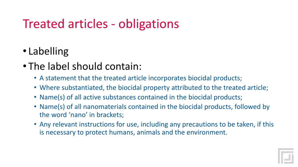 treated articles obligations 3