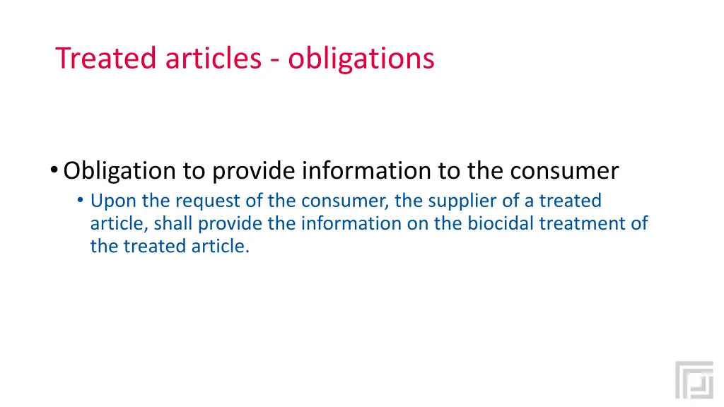 treated articles obligations 5
