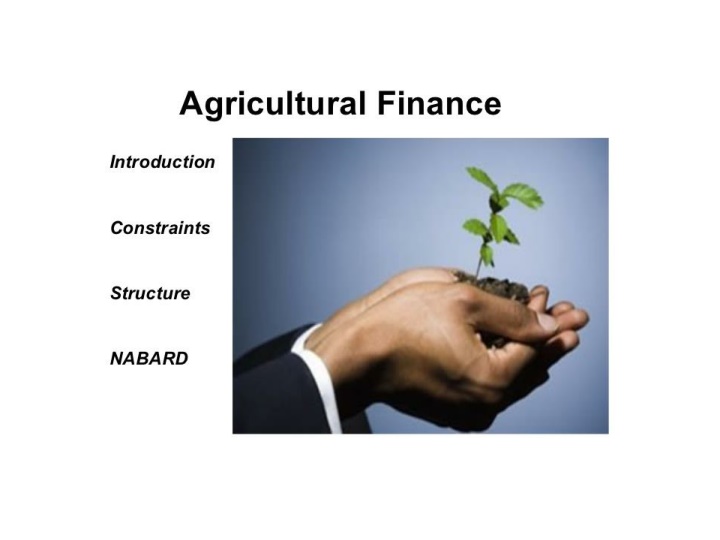 agricultural finance and cooperatives introduction