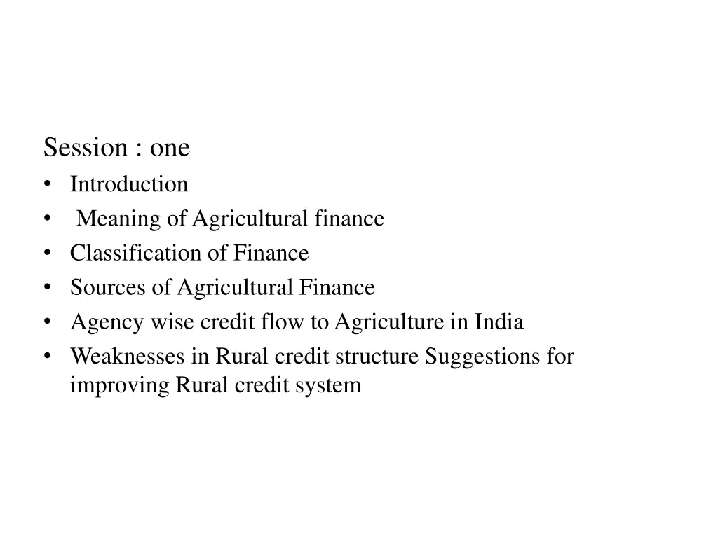 session one introduction meaning of agricultural