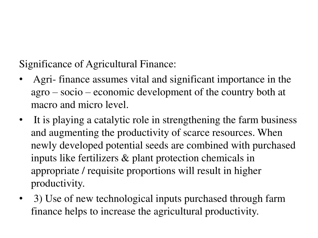 significance of agricultural finance agri finance