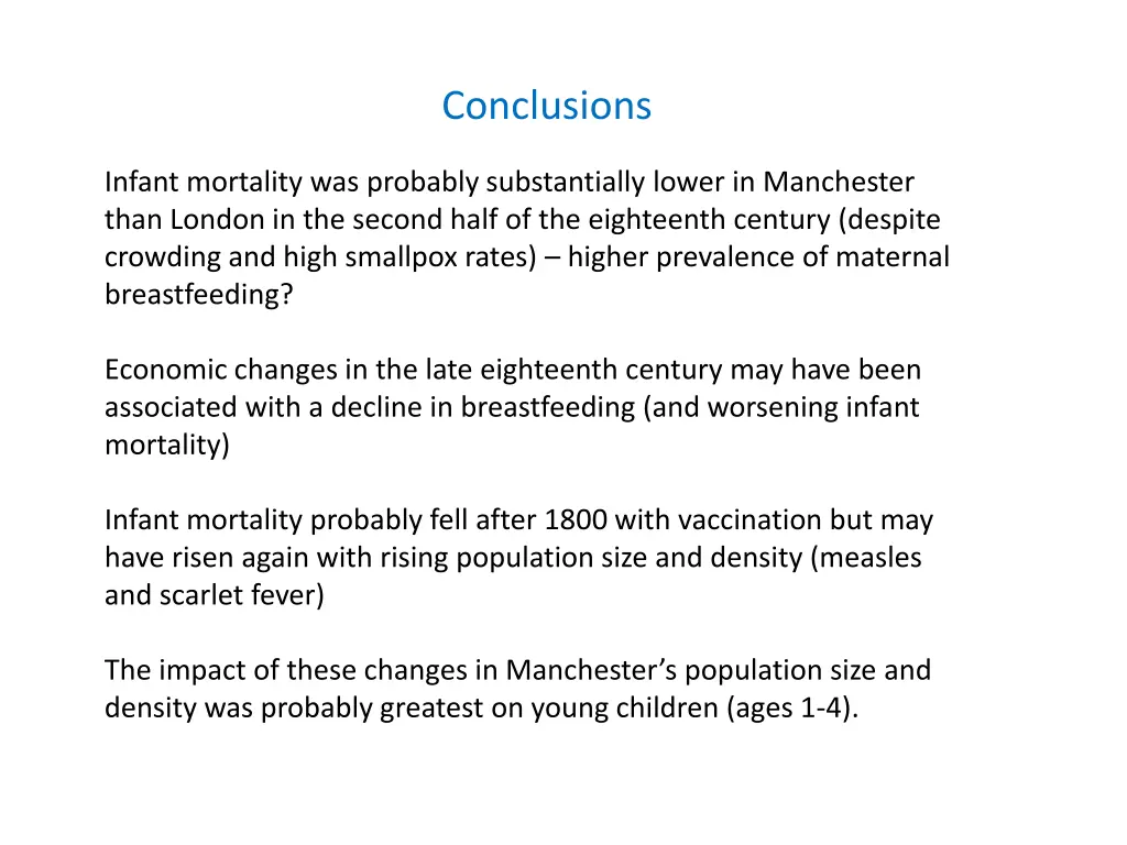 conclusions