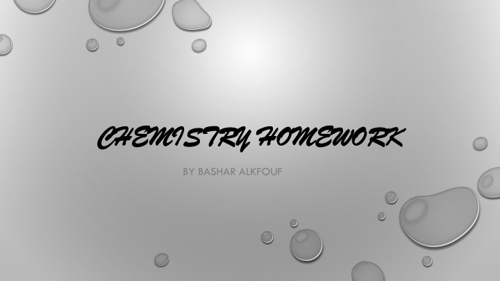chemistry homework chemistry homework