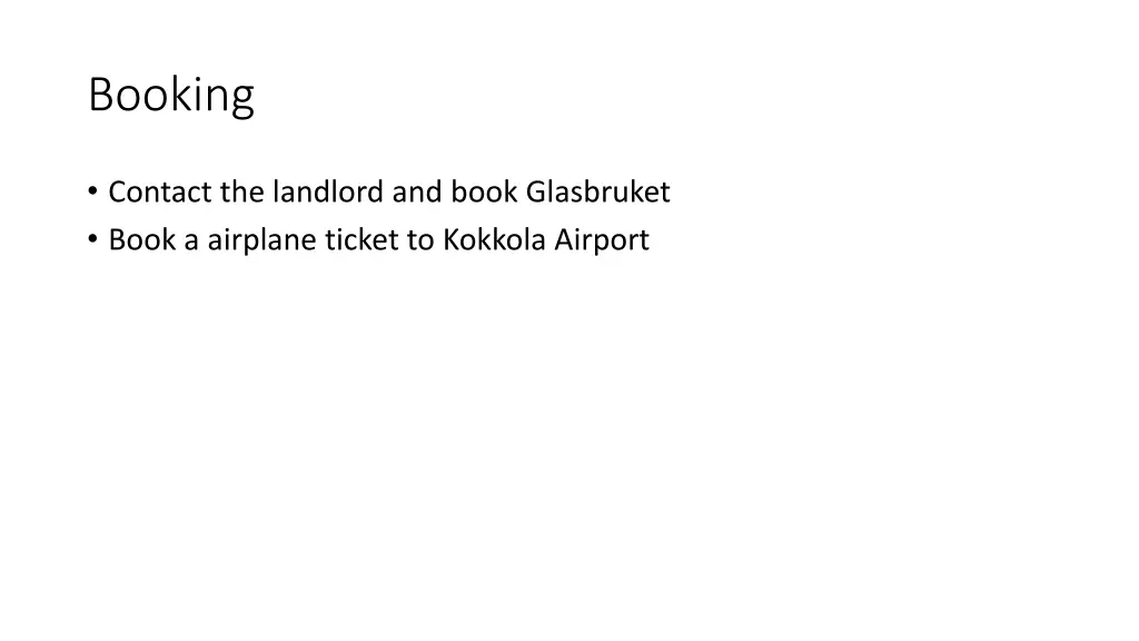 booking