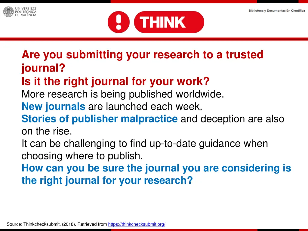 are you submitting your research to a trusted