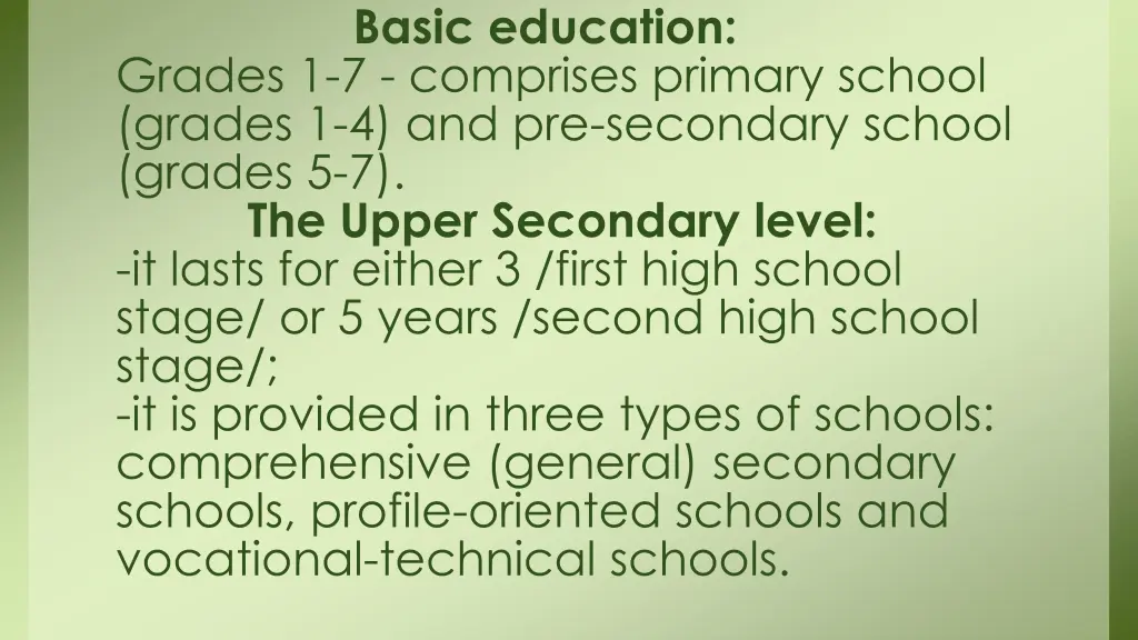 basic education grades 1 7 comprises primary