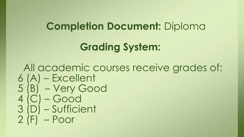 completion document diploma