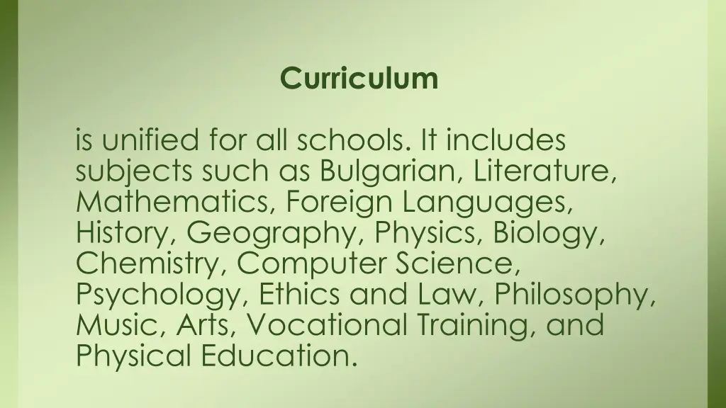 curriculum