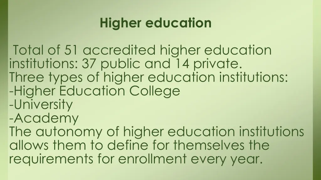 higher education