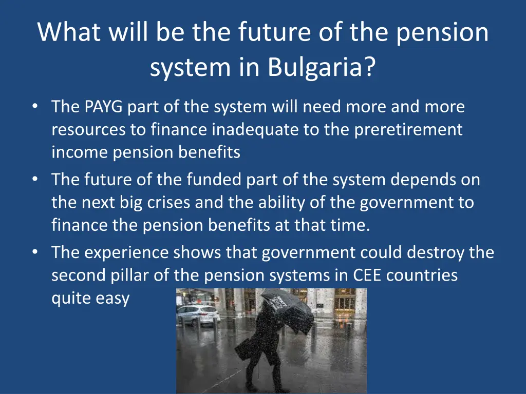 what will be the future of the pension system