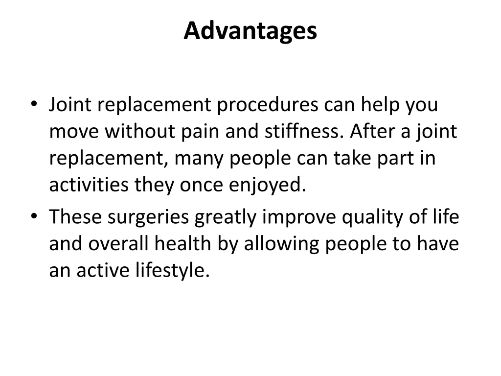 advantages