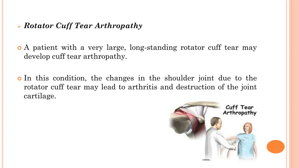 rotator cuff tear arthropathy