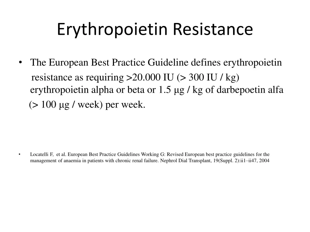 erythropoietin resistance 1