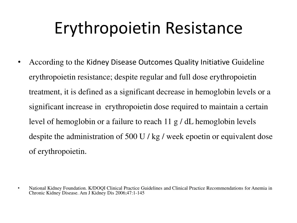 erythropoietin resistance