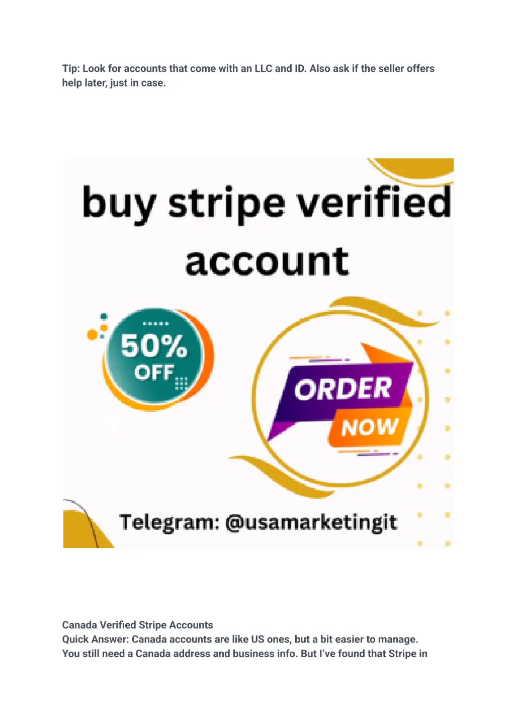 tip look for accounts that come with