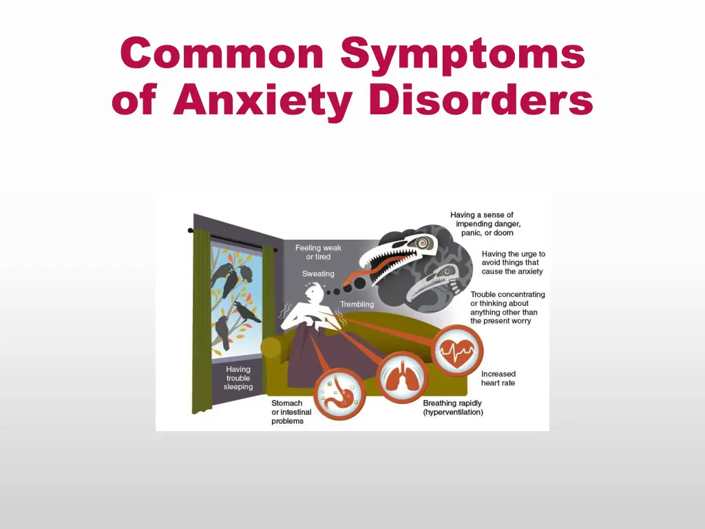 common symptoms of anxiety disorders