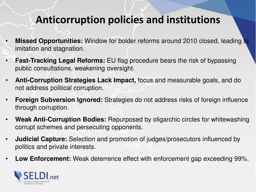 anticorruption policies and institutions