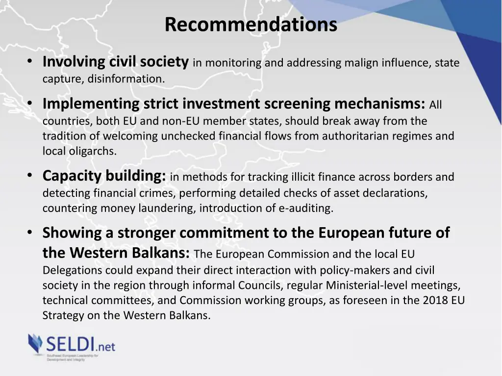 recommendations 1