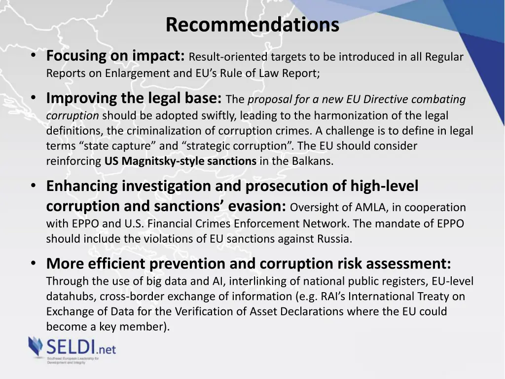 recommendations