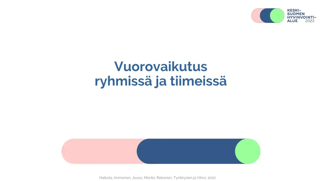 vuorovaikutus ryhmiss ja tiimeiss