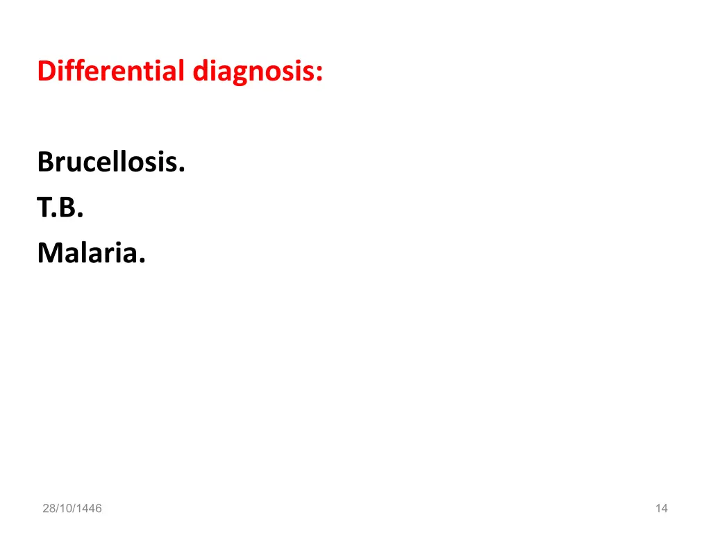 differential diagnosis