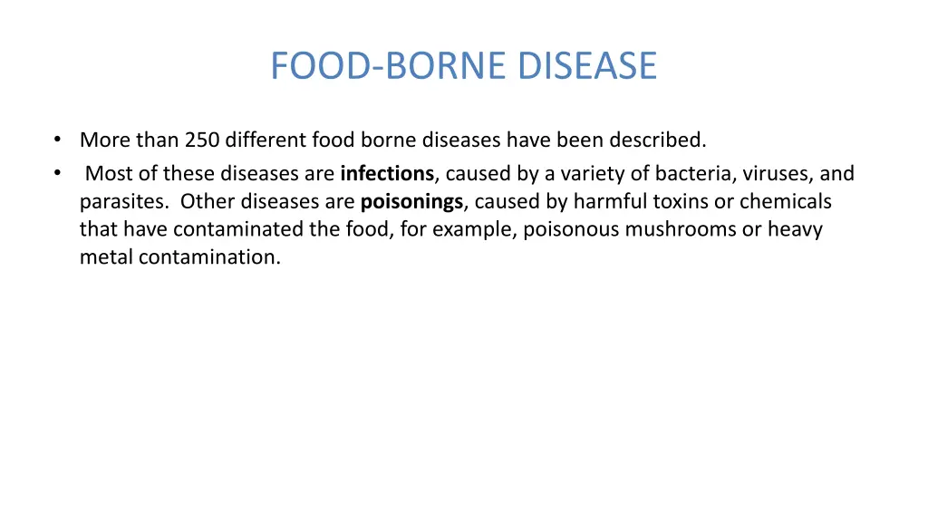 food borne disease